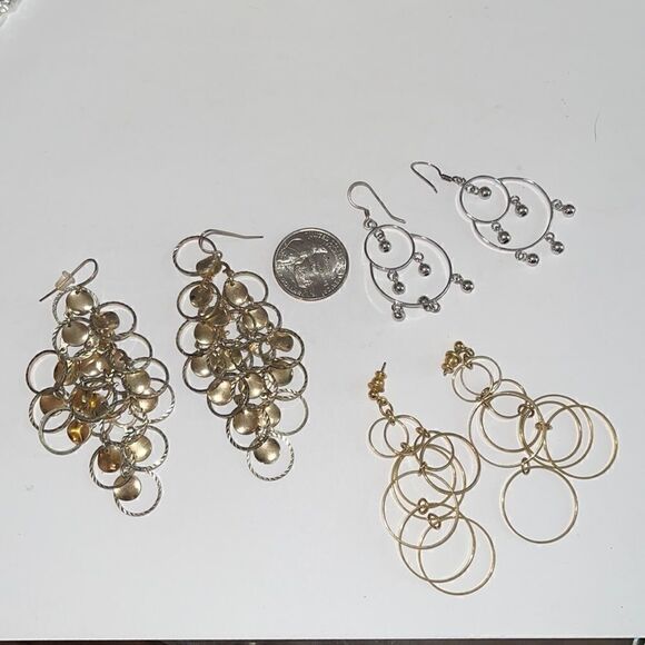 Bundle of 3 Pairs of Dangly Earrings - Picture 1 of 4